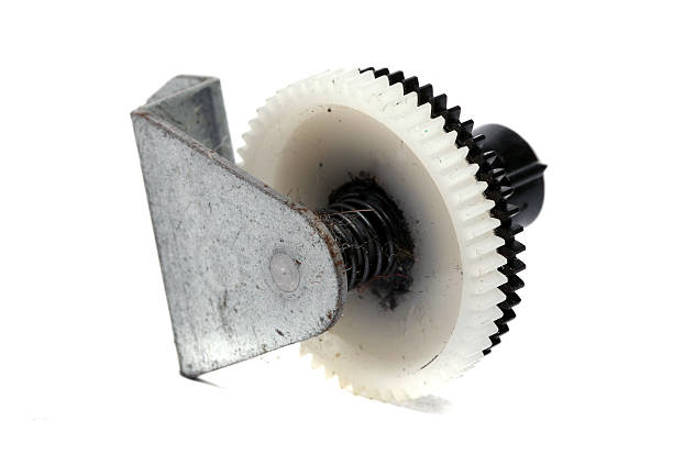 istock dusty plastic gear with fastening on a white background 476738598