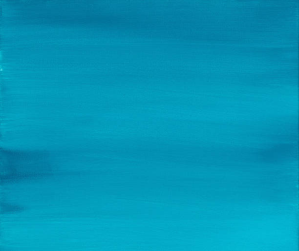 Blu colpo di pennello dipinto sfondo in tela - foto stock