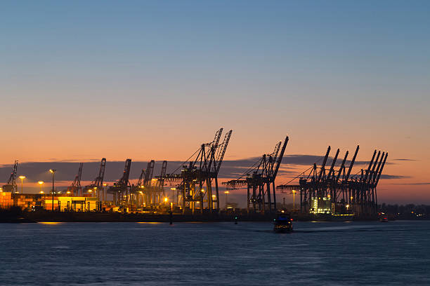 istock Cargo Terminal in Hamburg Port at dawn 476739042