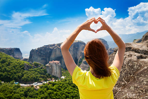 istock Meteora Monasteries Beautiful tourist in the background 476739838