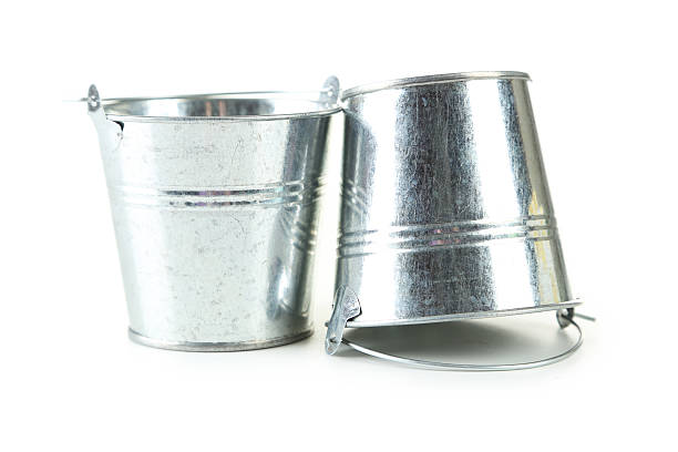 istock Metal buckets isolated on white 476740194