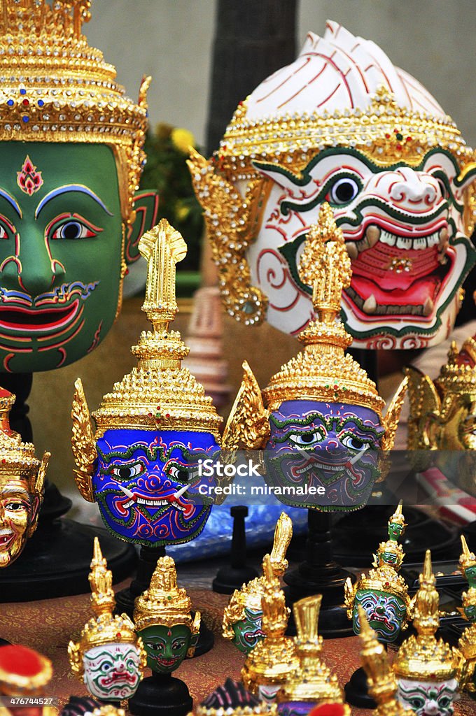 Schauspieler's Maske aus thailändischer Tanz - Lizenzfrei Alter Erwachsener Stock-Foto