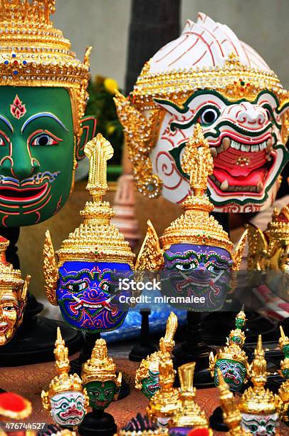 Attore Di Maschera Di Danza Thailandese - Fotografie stock e altre immagini di Antico - Condizione - Antico - Condizione, Antico - Vecchio stile, Arte