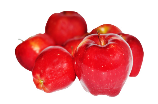 Group of Red Apples Isolated in White