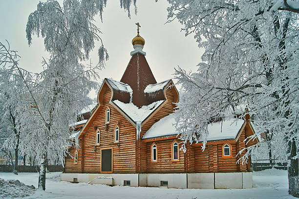 istock Small wooden Orthodox Churchw. 476746141