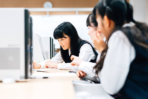 istock Japanese Girl Students working in Computer Lab 476746726