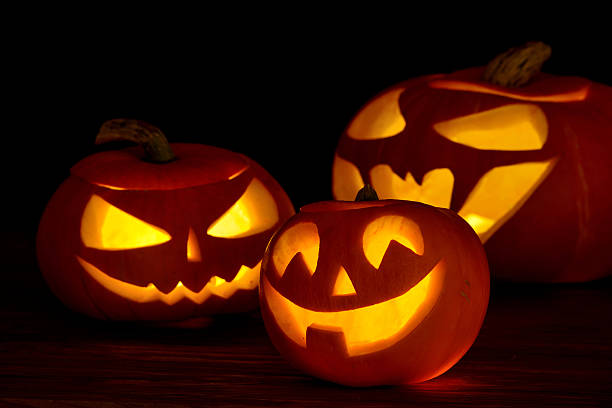 istock Scary halloween pumpkins jack-o-lantern 476747566