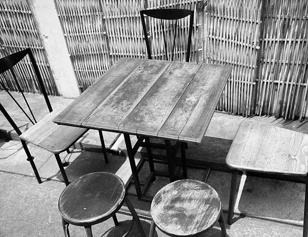 istock retro  wooden chair and table 476752806