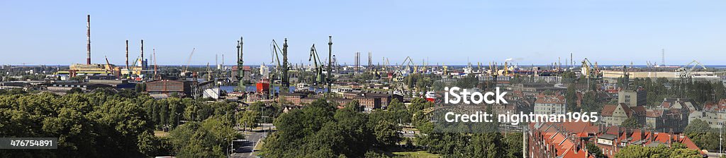Cantiere navale e Porto di Danzica, Polonia - Foto stock royalty-free di Acciaio