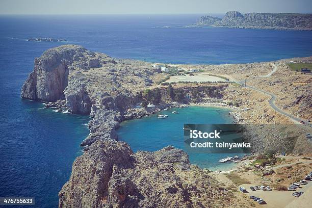 Rhodos Lindos Bay Stockfoto und mehr Bilder von Blau - Blau, Bucht, Europa - Kontinent