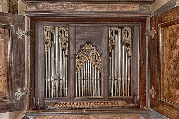 istock Antique miniature room size organ 476756923
