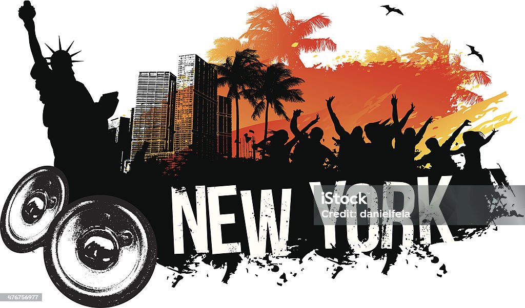 Di New York - arte vettoriale royalty-free di Graffiti