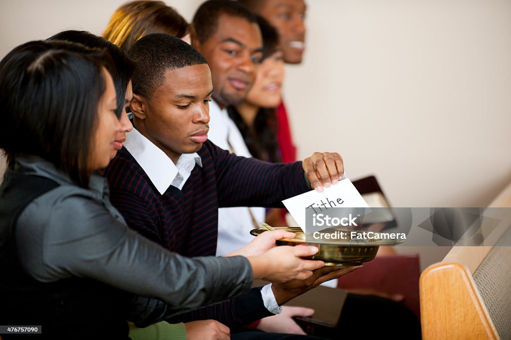 Young adults in church. Ethnic group inside church. African Ethnicity Stock Photo