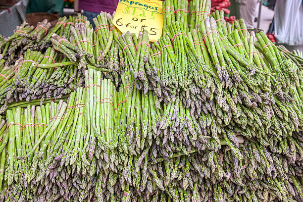 Asparagus for sale at open air vegetable  market