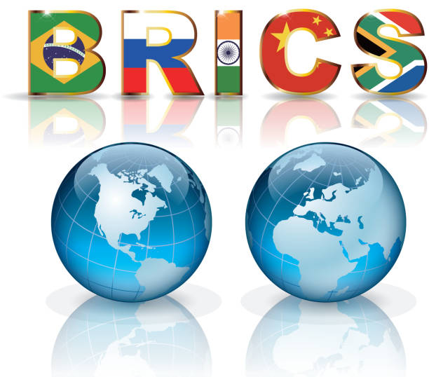 BRICS (Brazil, Russia, India, China, South Africa) Unite Using a transparent effect and mixed mode. eastern hemisphere stock illustrations