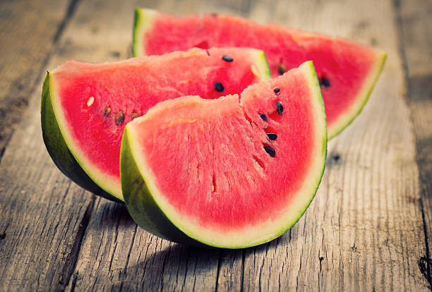 istock Watermelon slices on the wooden table 476761988