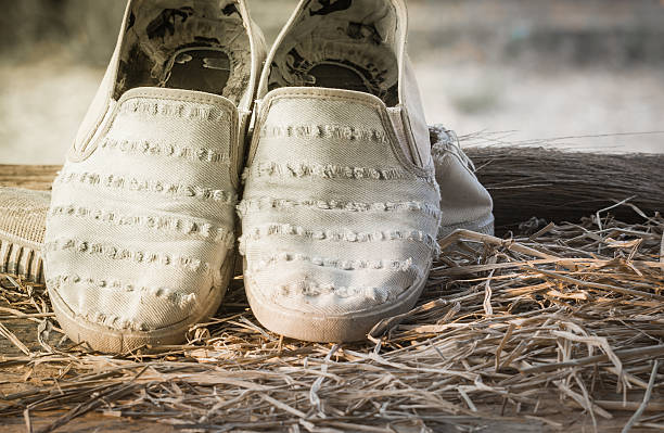 Old sneakers in vintage stye.