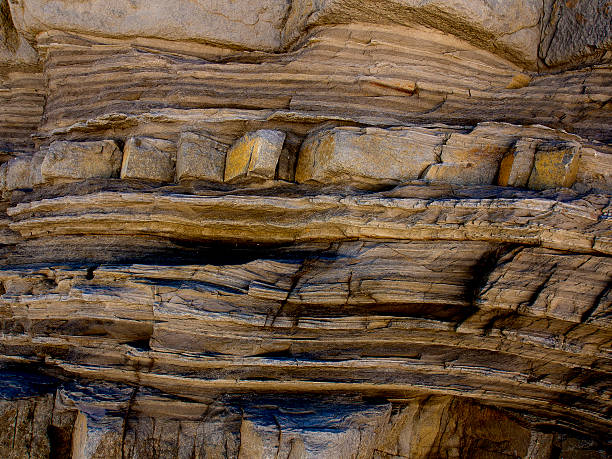 Stratified Rock stock photo