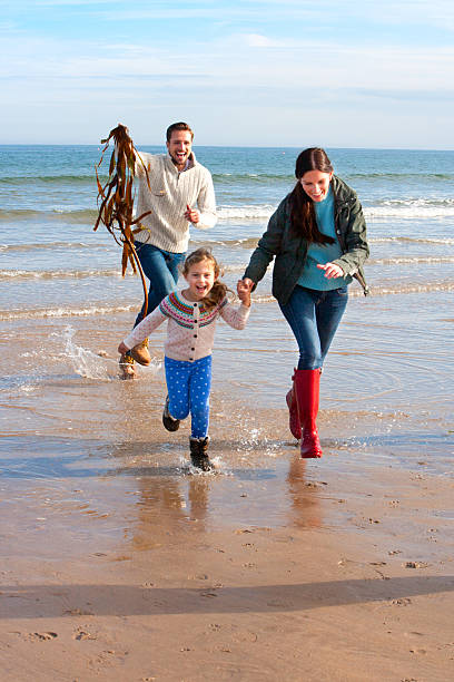 istock Family on Beach with Seaweed 476763924