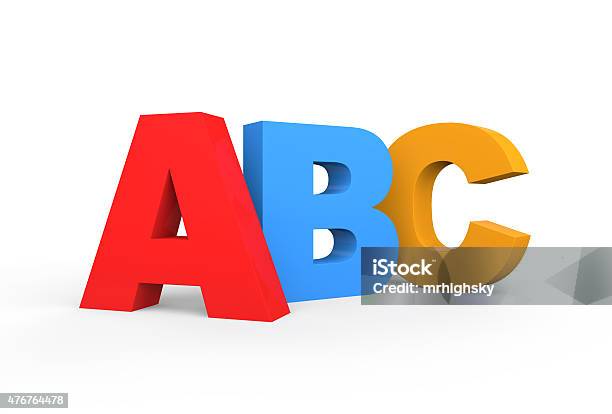 3d Abc Text Stock Photo - Download Image Now - 2015, Alphabet, Alphabetical Order