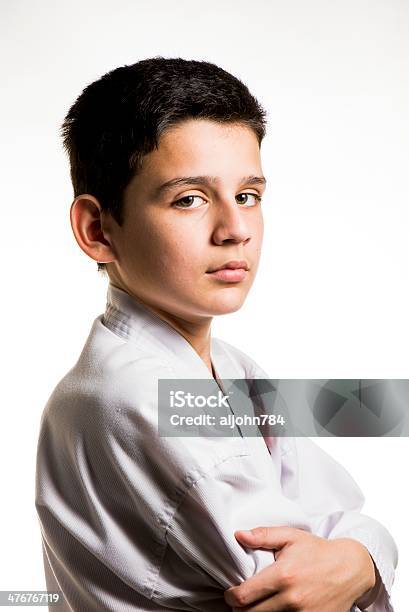 Karate Stock Photo - Download Image Now - Arms Crossed, Child, Cut Out
