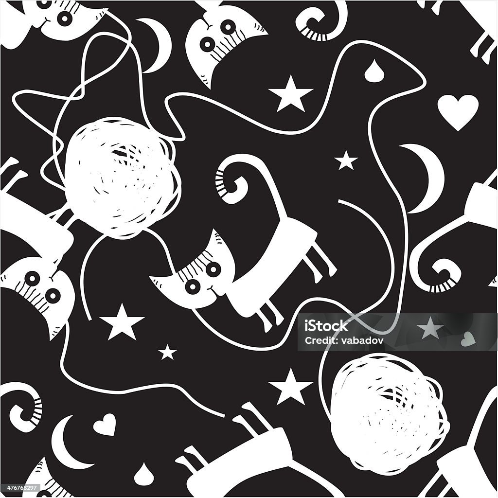 Clews Patterns Seamless Pattern With Cats And Clews Stock Illustration - Download ...
