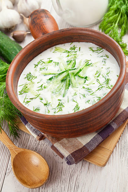 istock Summer soup with cucumbers, yogurt and fresh herbs 476768442