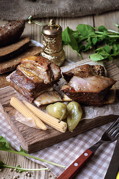 istock Baked spare ribs with herbs and spices 476777222