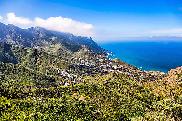 istock Mountain and clouds with small city or village 476777726