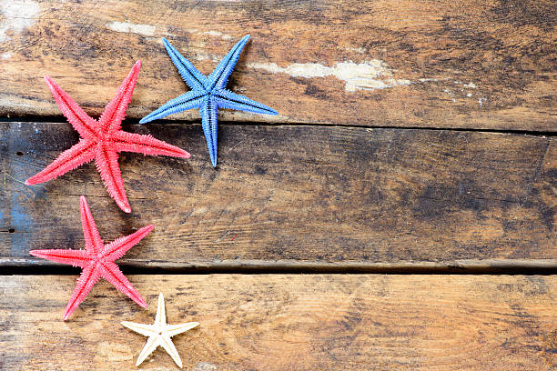 istock Starfish on wooden background 476781926