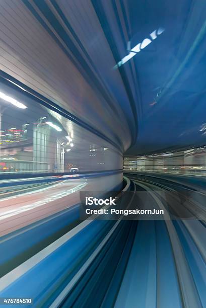 Subway Tunnel With Motion Blur Of A City From Inside Stock Photo - Download Image Now