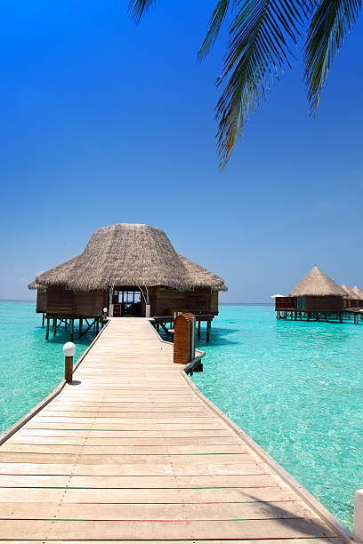 istock arbor over water for rest. Sea, Maldives 476784628