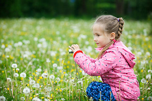 istock Little girl photographing with her camera 476792942
