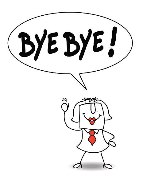 Bye Stock Illustration - Download Image Now - Goodbye - Single