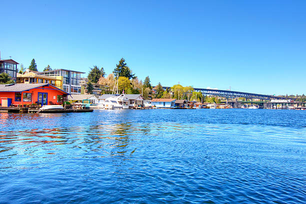 istock Lake Washington. Boat houses 476793733