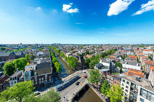 istock Amsterdam city view from Westerkerk, Holland, Netherlands. 476801424