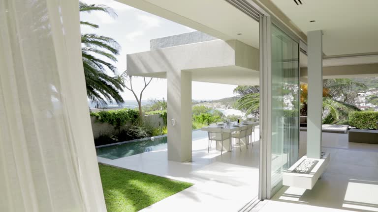 Luxury patio and infinity pool overlooking ocean