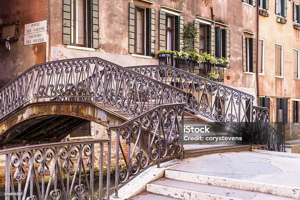 Fuß-Brücke, Venedig, Italien - Lizenzfrei Alt Stock-Foto