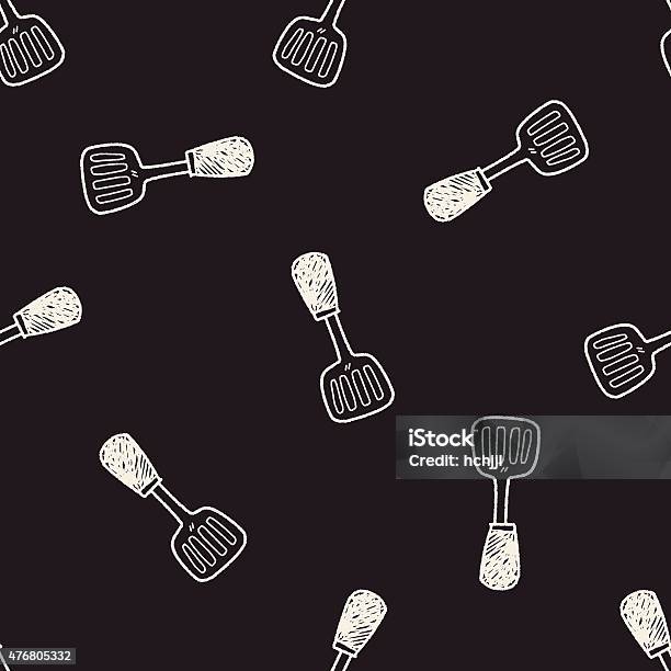Spatula Pattern Spatula Doodle Seamless Pattern Background Stock Illustration ...