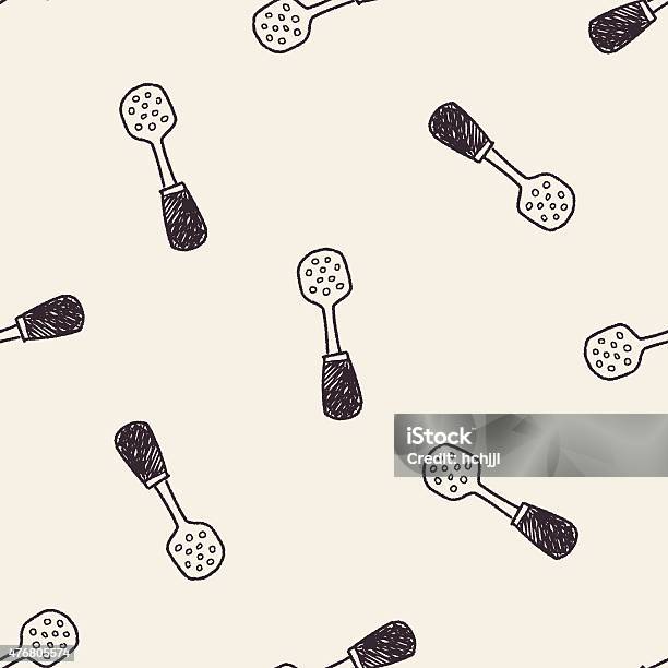 Spatula Pattern Spatula Doodle Seamless Pattern Background Stock Illustration ...