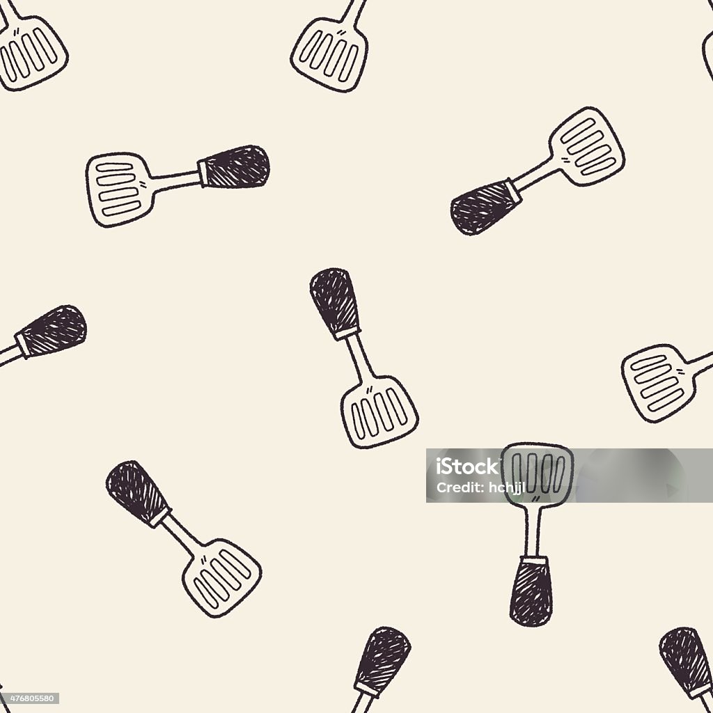 Spatula Pattern Spatula Doodle Seamless Pattern Background Stock Illustration ...
