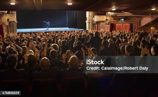 istock Audience applauding ballerina on stage in theater 476806559