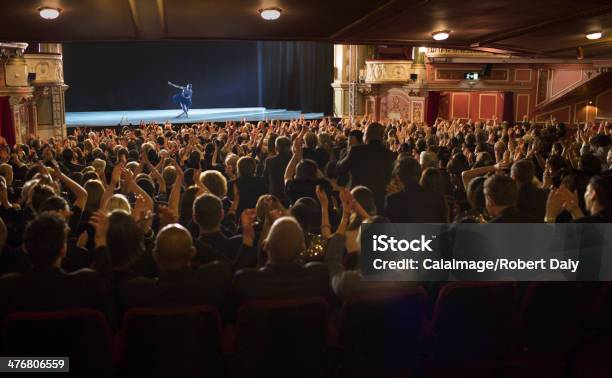 Audience Applauding Ballerina On Stage In Theater Stock Photo - Download Image Now - Stage Theater, Theatrical Performance, Stage - Performance Space