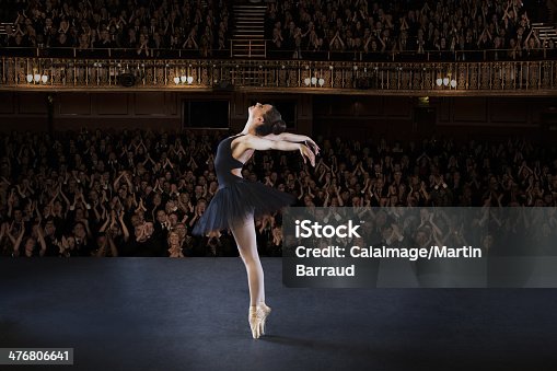 istock Ballerina performing on stage in theater 476806641