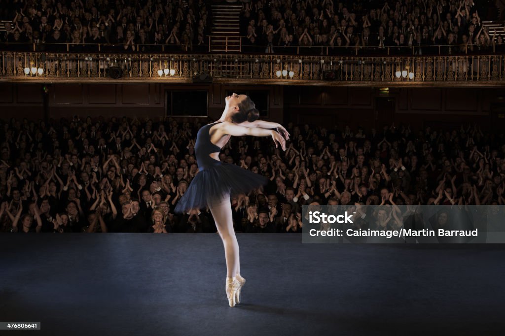 Ballerina performing on stage in theater  Ballet Stock Photo