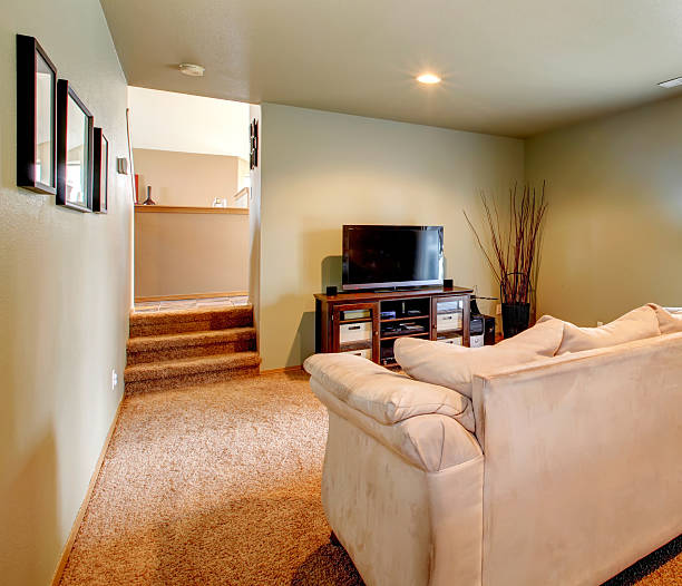 istock Cozy living room with walkout backyard patio area 476807819