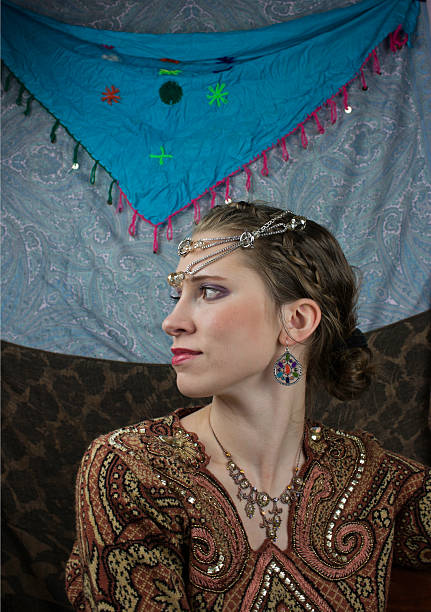Beautifiul young woman dressed as a gypsy
