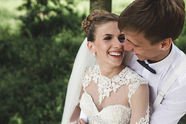 istock Bride and groom in the forest 476810766