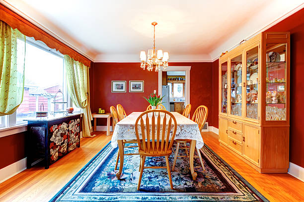 istock Elegant bright color dining room 476812097