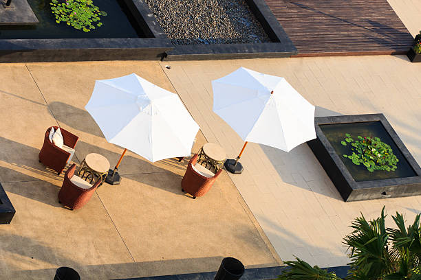 istock Beach chair and umbrella 476812555